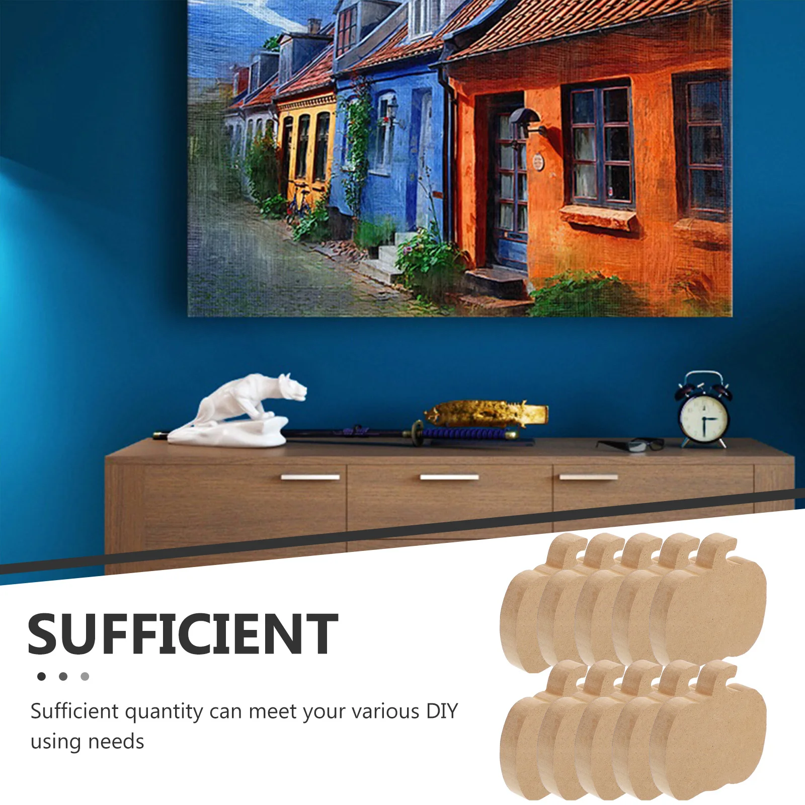 

10 Pcs Pumpkin Ornaments Shape Thanksgiving Wood Craft Party Cutouts Drawing Board Halloween Wooden Decoration