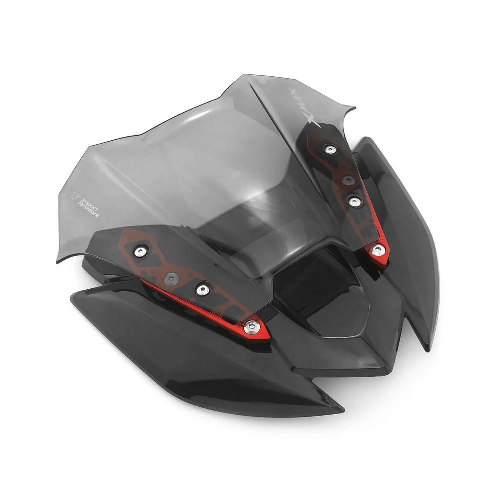 For 2023-2024 Xmax V2 Motorcycle Accessories, Windshield, with Mounting Bracket, Black