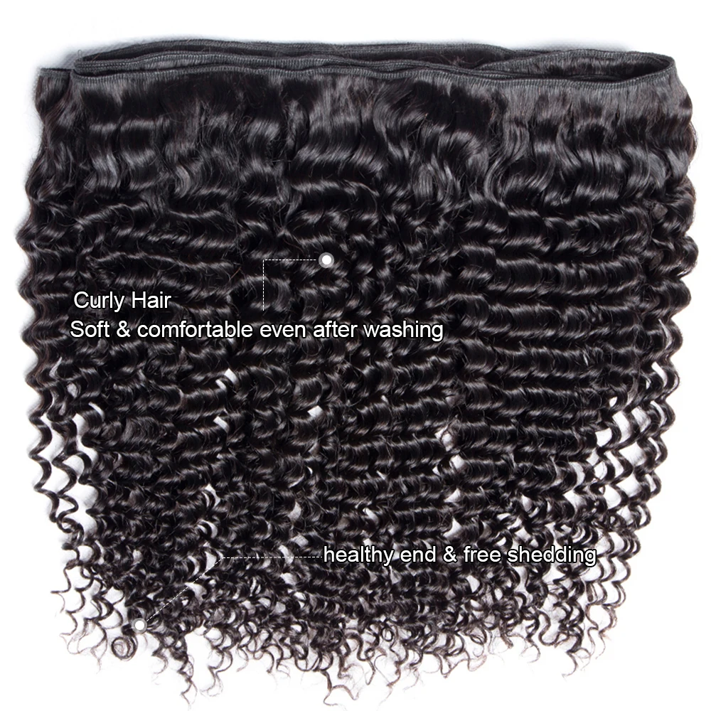 Megeen capelli brasiliani 10-32 pollici capelli Remy 100% estensioni dei capelli umani ricci 1/3/4 fasci di capelli doppia trama tessuto capelli per le donne