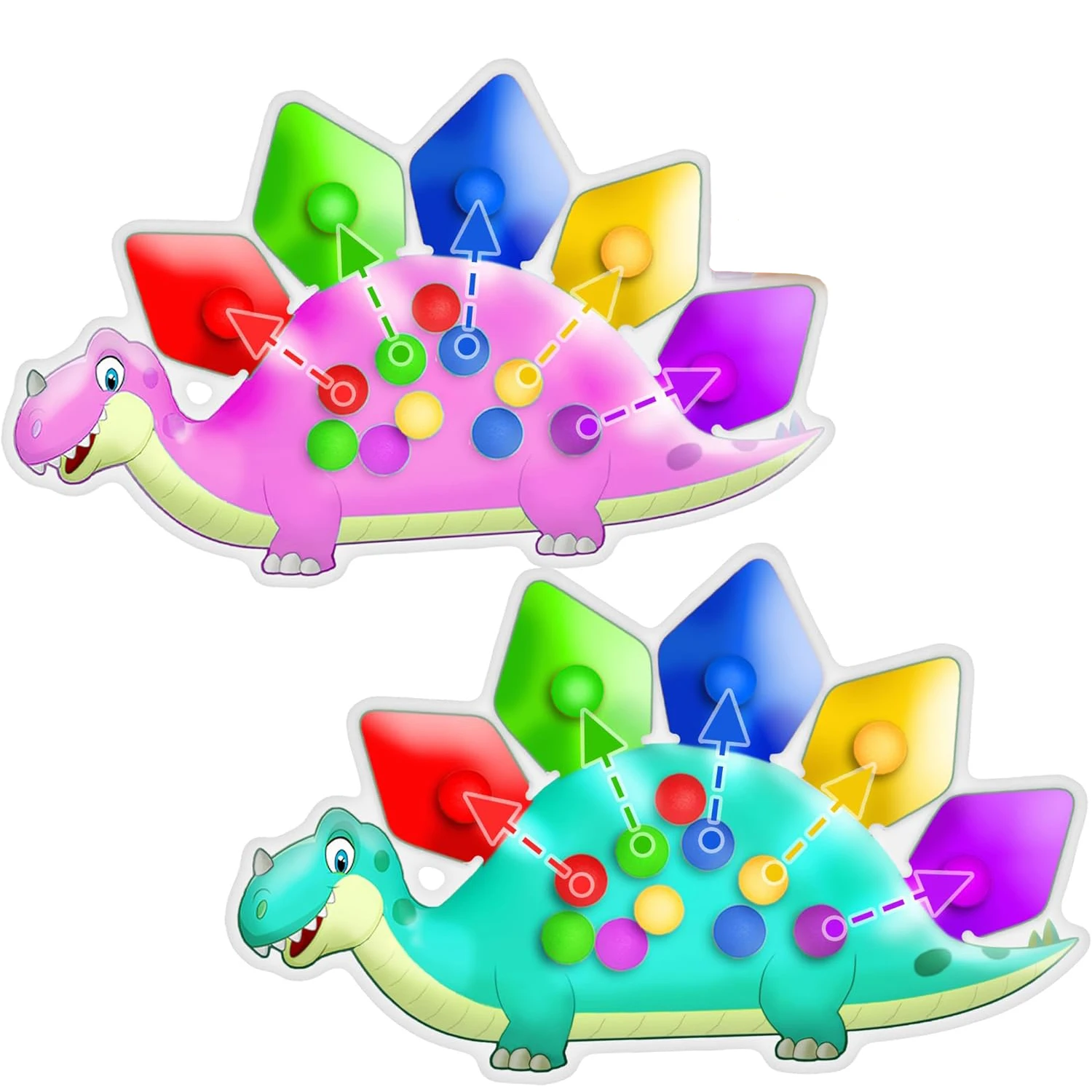 Creative Sensory Enlightenment Dinosaur Water Bag Pinch Music Color Classification Stress Relieving Puzzle Toy