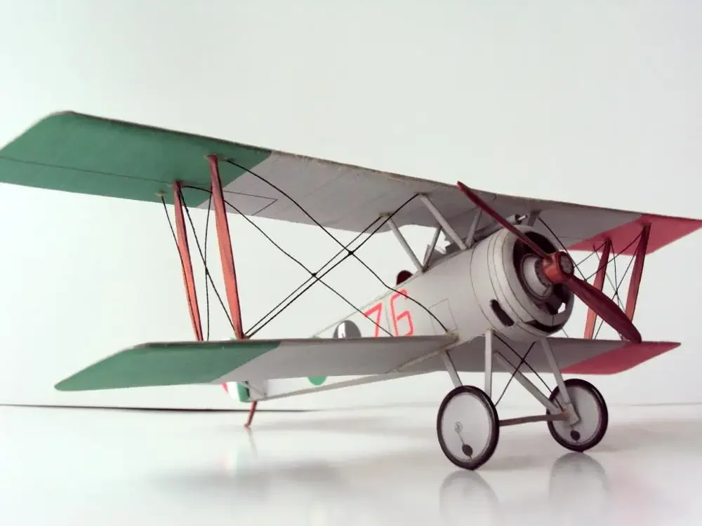 1:33 Scale DIY Paper Model French Fighter Hanriot Hd-1 WWI Boy Gift Papercraft 3D Puzzle Military Model