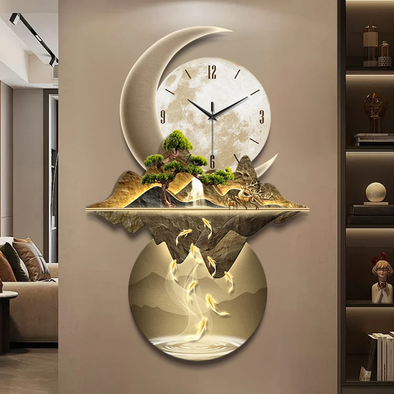 Art Mural Wall Clocks Led Modern Big Size Large Luxury Restaurant Wall Watch Silent Aesthetic Horloge Murale Home Decoration