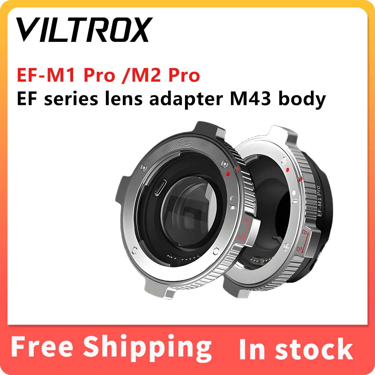 VILTROX EF-M1 Pro อะแดปเตอร์เมาท์เลนส์ Auto-Focus Lens Converter ใช้งานร่วมกับ Canon EOS EF/EF-S เลนส์สําหรับกล้อง Micro 4/3