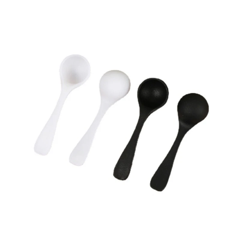 

200Pcs White black Milk powder spoon 0.5g plastic measuring spoons 60mm Longth