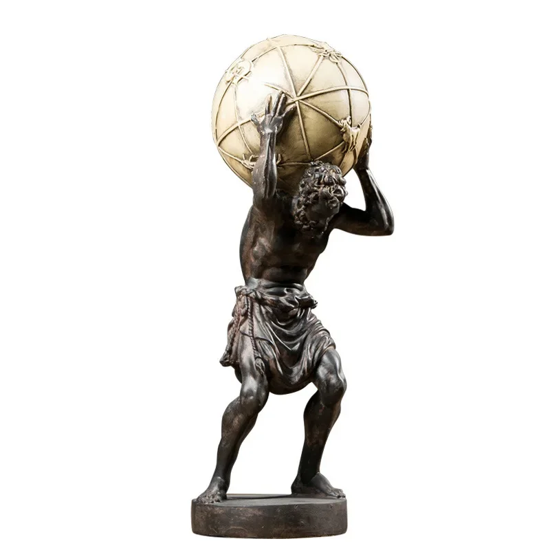 

Bronze Greek Titan Atlas Carrying The World Statue| Atlas Holding Heavens Statue/Trinket Box Home Decor Feng Shui Decoration