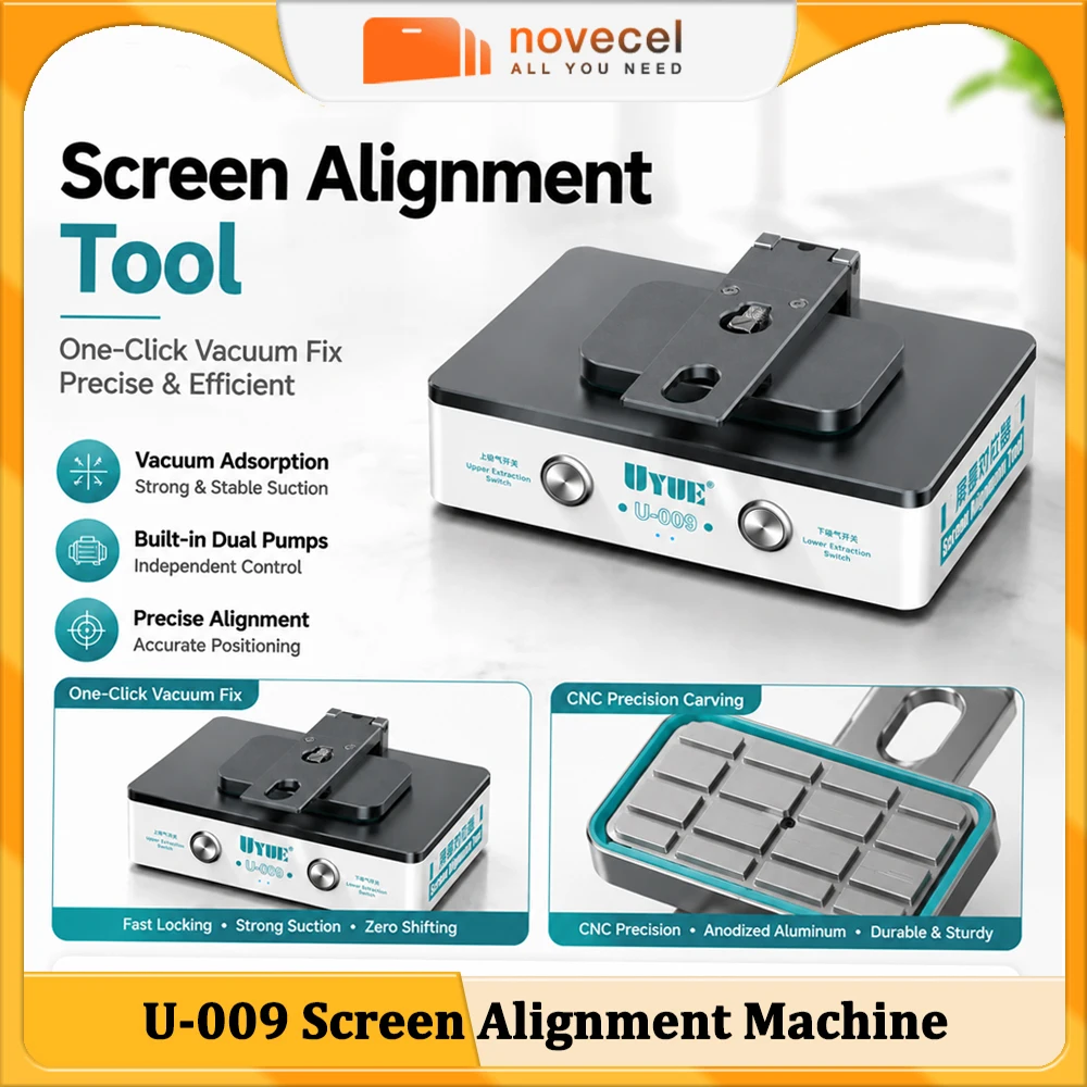 UYUE U-009 Vacuum Suction LCD Screen Positioning Machine Screen Alignment Tool OCA Glass Alignment Fitting Tool for Phone Repair