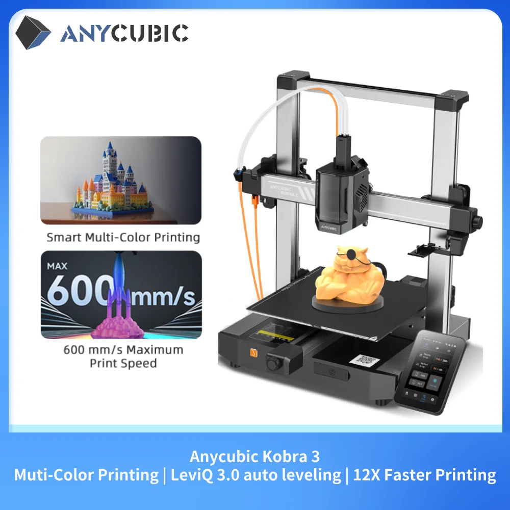 

Anycubic Kobra 2 3D Printer 5X Faster Maximum Print Speed 250mm/s LeviQ 2.0 Auto-leveling Smart Z-Offset New Direct Extruder