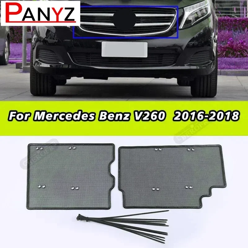 

Stainless Front Grille Insert Net Insect Screening Mesh Cover Trim For Mercedes Benz V260 2016-2018