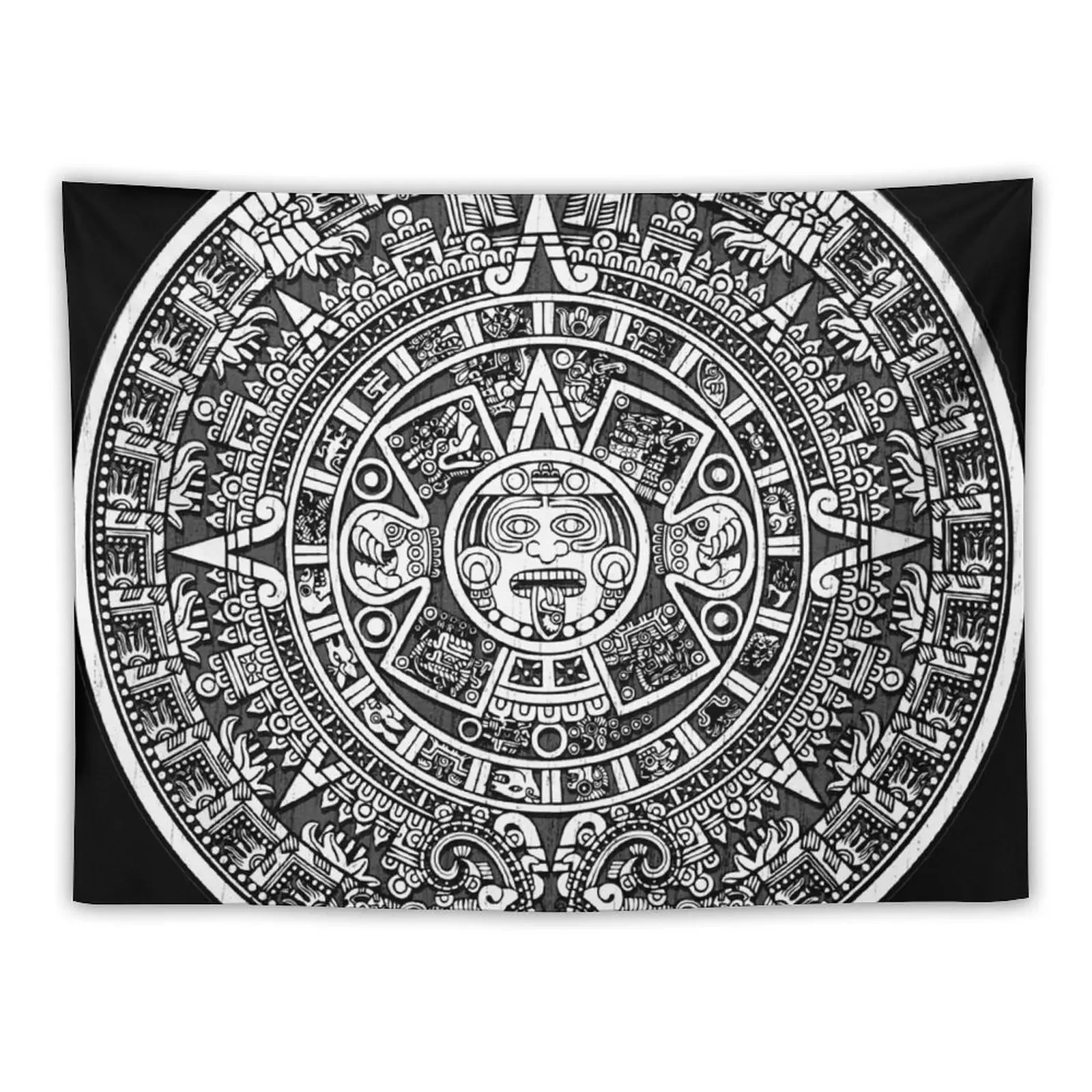 Aztec calendar Tapestry Aesthetic Room Decoration Wall Deco Room Decorations Aesthetic Tapestry