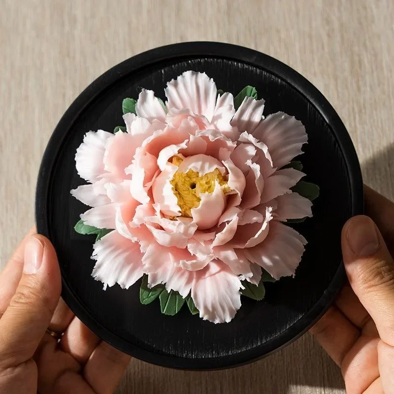 Purely hand-squeezed flowers, lotus flowers, peony flowers, home decoration, fragrance expansion, wedding festival souvenir