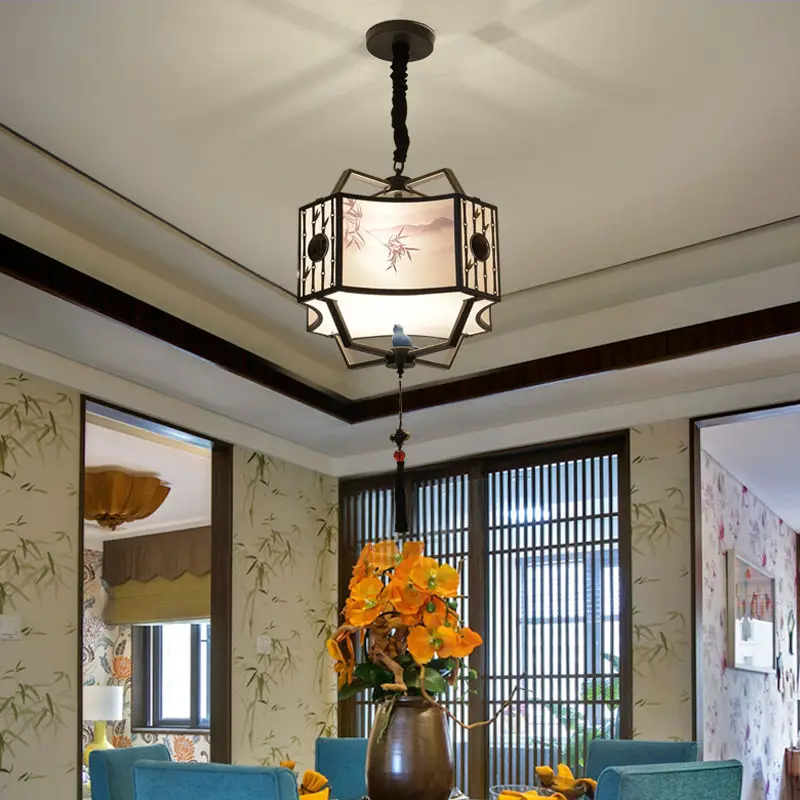 private room, tea room, entrance hall, new Chinese style pendant light，Chinese style Zen living study  lamp