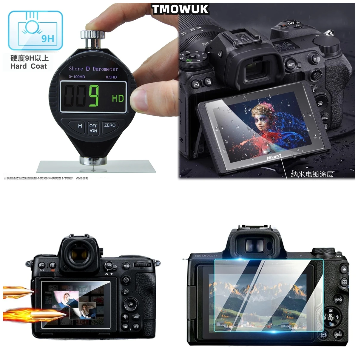 

For Nikon D5100 D5200 9H Hardness Anti-Scratch Tempered Glass LCD Screen Protector Film HD Clear