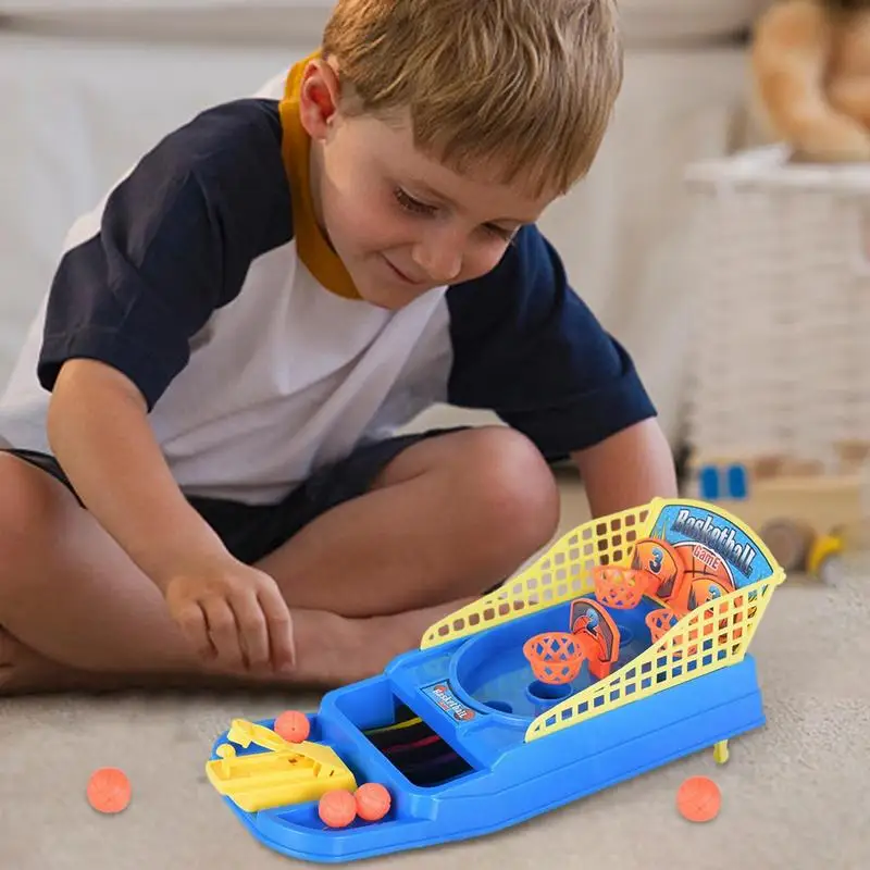 Attività sportive rimbalzanti interattive per interni Home Office Mini gioco di basket da tavolo giocattolo per bambini