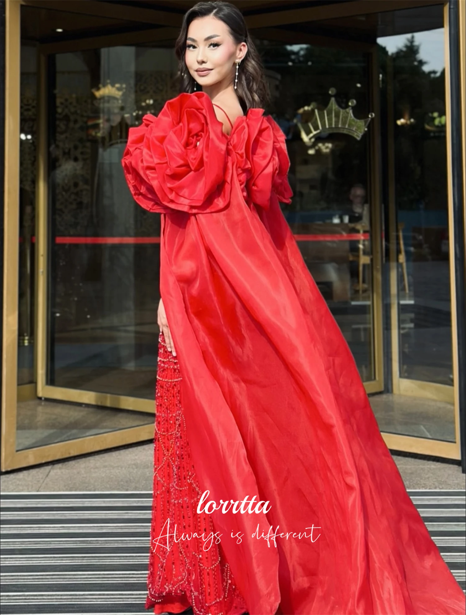 Lorrtta 결혼식 손님 드레스를위한 맞춤형 댄스 파티 드레스 여성 여름 드레스 2025 인어 샤론 해피 이브닝 드레스