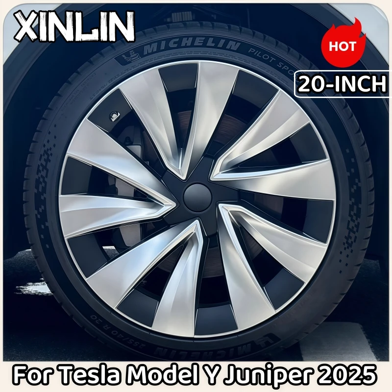 

For Tesla Model Y Juniper2025 4PCS20Inch Wheel Caps Wheel Cover Performance Replacement Wheel Hub Cap Full Rim Cover Accessories