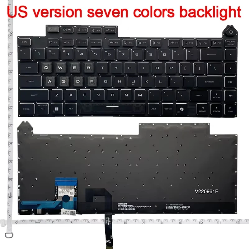 US RGB Backlit Keyboard for ASUS ROG Strix G615 G615JH G615JM JPR G615LM LW G635 G635LR G635LW G635LX Layout Per-Key RGB Backlit