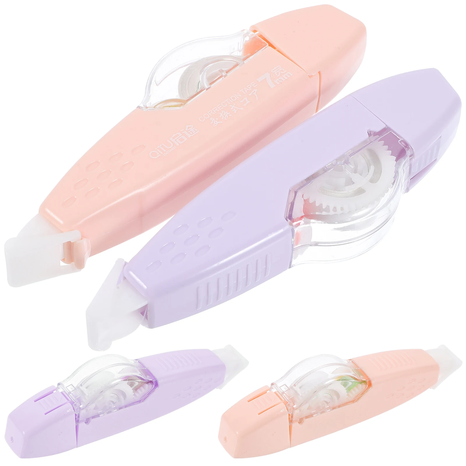 

4 Pcs Glue Tape Roller Writing Tapes Portable Small Correction Tape Office Household Adhesive