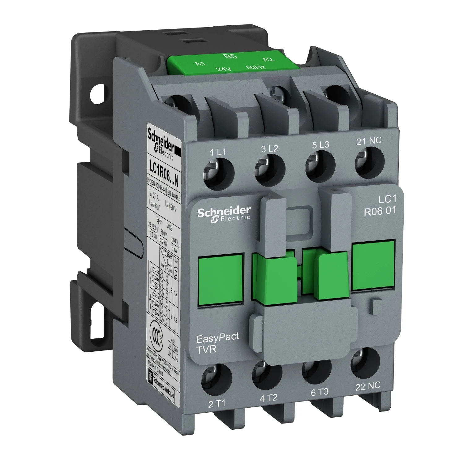 Schneider LC1R AC contactor 0601/0610/0901/0910/1201/1210/1801/1810 B5N 24V CC5N 36V F5N 110V M5N 220V Q5N 380V