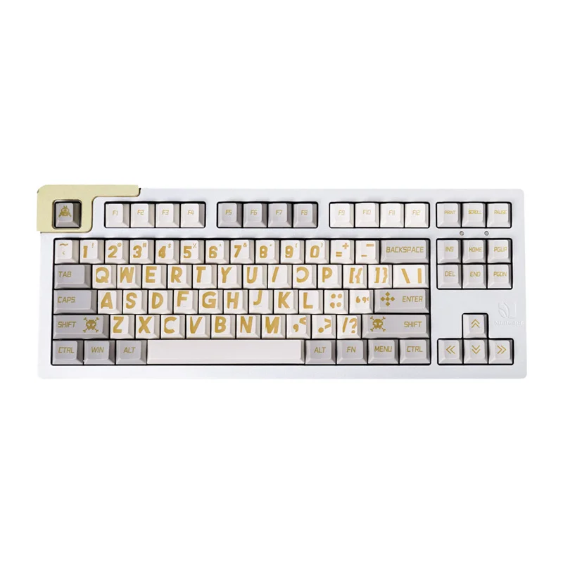 

Retro Golden Characters Mechanical Keyboard Keycaps 147 Keys PBT Sublimation Cherry Profile For 61/64/68/75/84/87/980 Keyboard