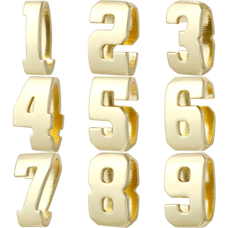 ZHUKOU Large/Small Polished Bead Digital Charm Pendant for Handmade Jewellery Crafting, 1 Piece: VZ520 VZ521