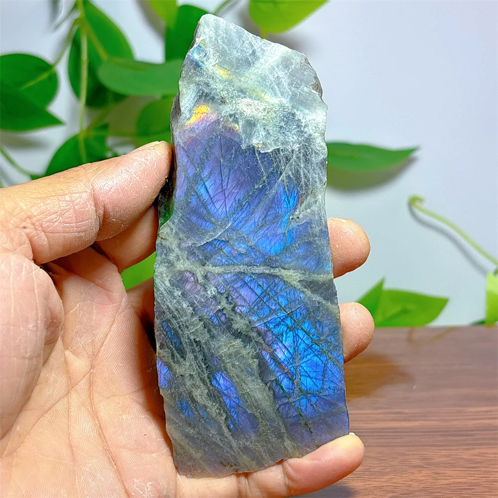 Purple Labradorite Slab Crystal Stone Quartz Minerals Home Decoration Reiki Craft Geode Gem Energy Lrregular Meditation Love