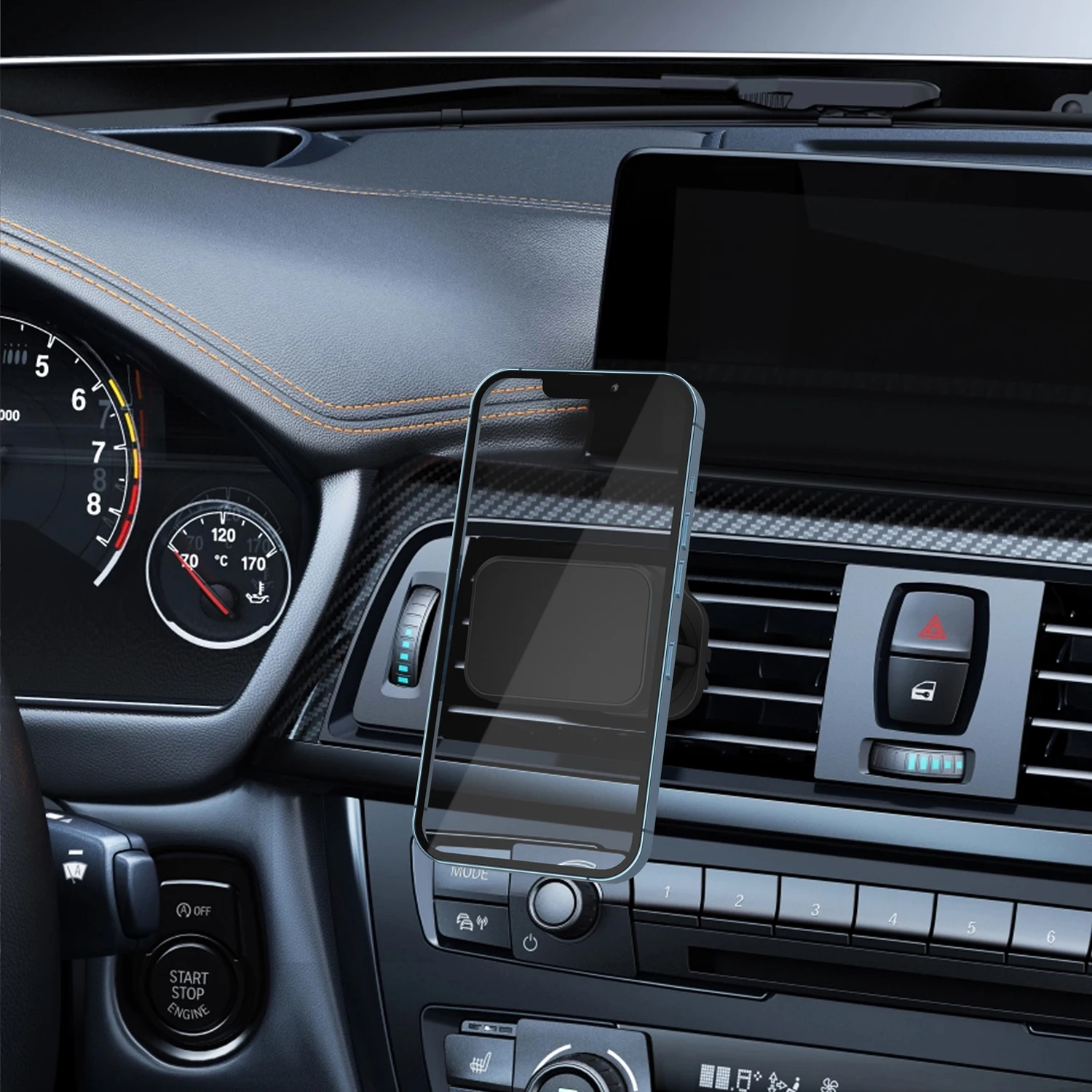 Multifunctional Universal Car Air Vent Magnetic Cell Phone Holder Can be Rotated 360 Degrees Built-In 6 Powerful Magnets image 2