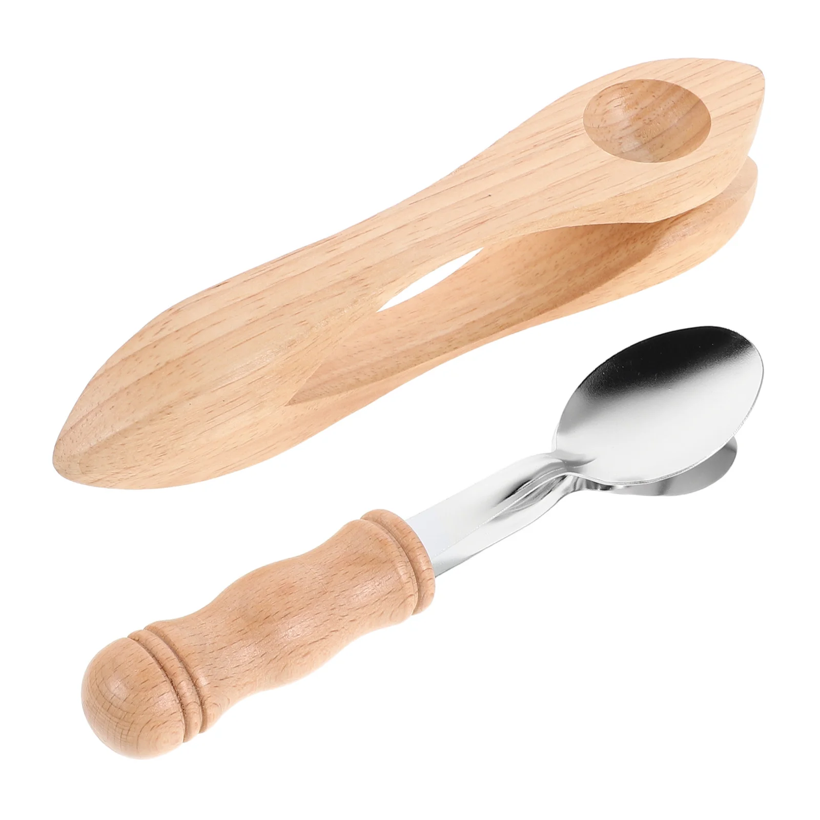 

2pcs Orff Rhythm Spoons Natural Wood Metal Kids Percussion Instrument Set For Music Education Hand Percussion Tools Musical