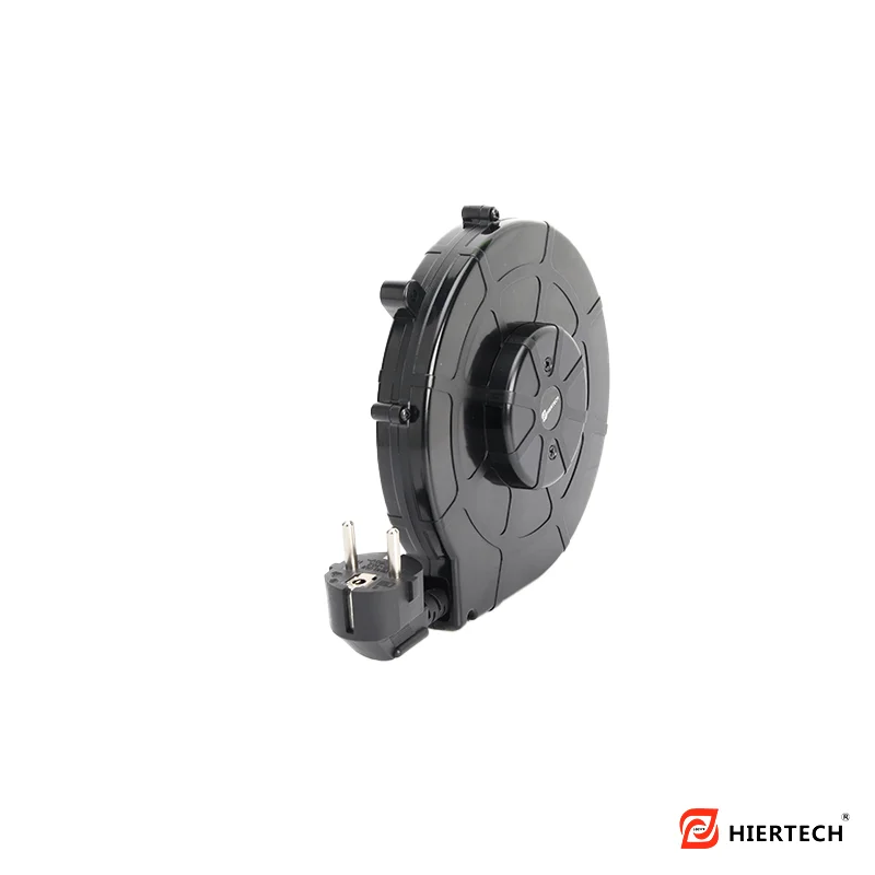 HIERETCH EU Standard Plug 1.7M Cable Reel with Self-lock European plug 3*1mm power cord retractor