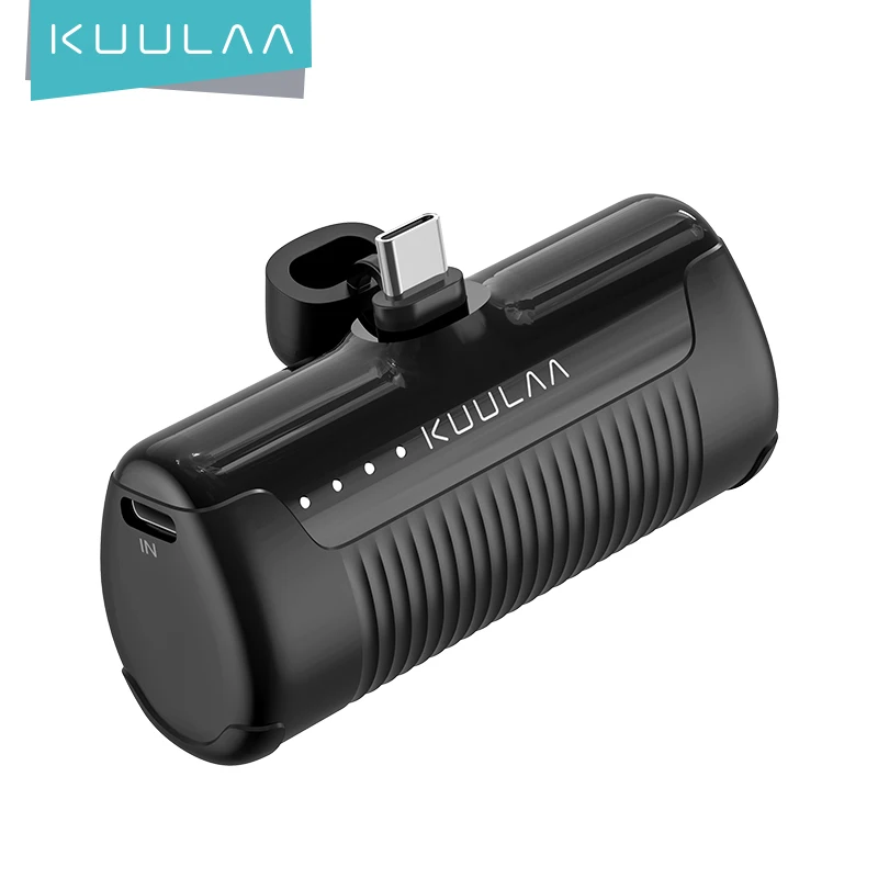 KUULAA 4500 mAh Mini Power Bank Przenośna ładowarka Zewnętrzna bateria PowerBank do iPhone'a 16 15 14 Pro Max Xiaomi Samsung Power Bank