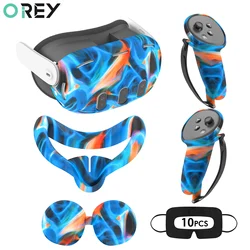 Silicone Protective Cover For Meta Quest 3 Headset Head Face Cover Eye Pad Grip Head Face Cover Eye Pad VR Accessories Gifts
