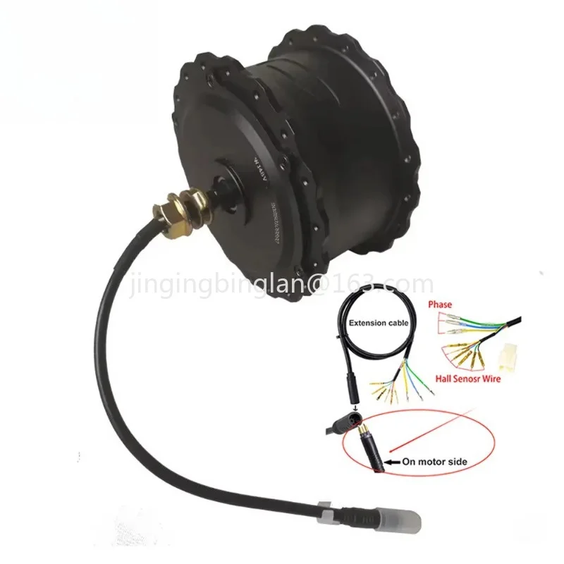 Factory Direct 135mm 48V 52V 750W 1000W Front Drive Gear Hub Motor
