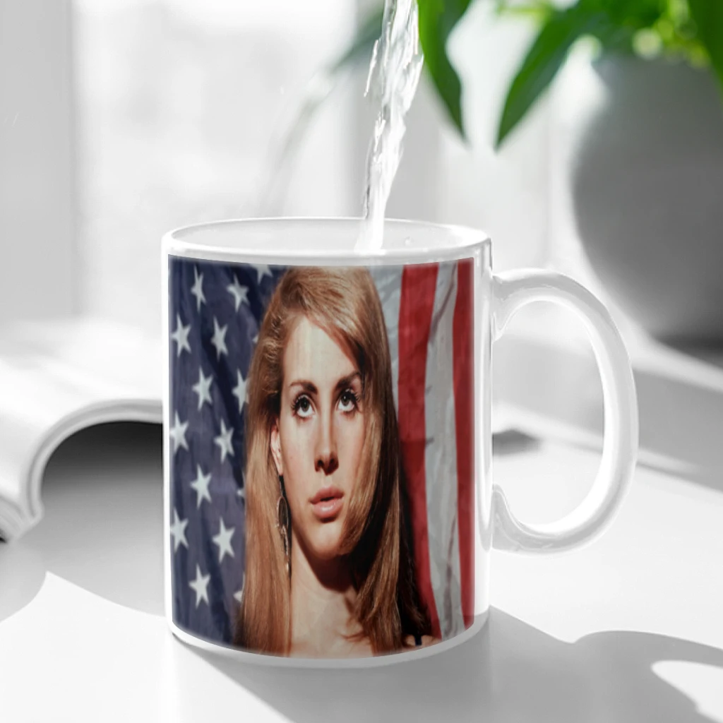 

Lana Del Rey Singer Ceramic Mug Cute Coffee Tea Milk Stave Mugs And Cups with Handle Novelty Gifts