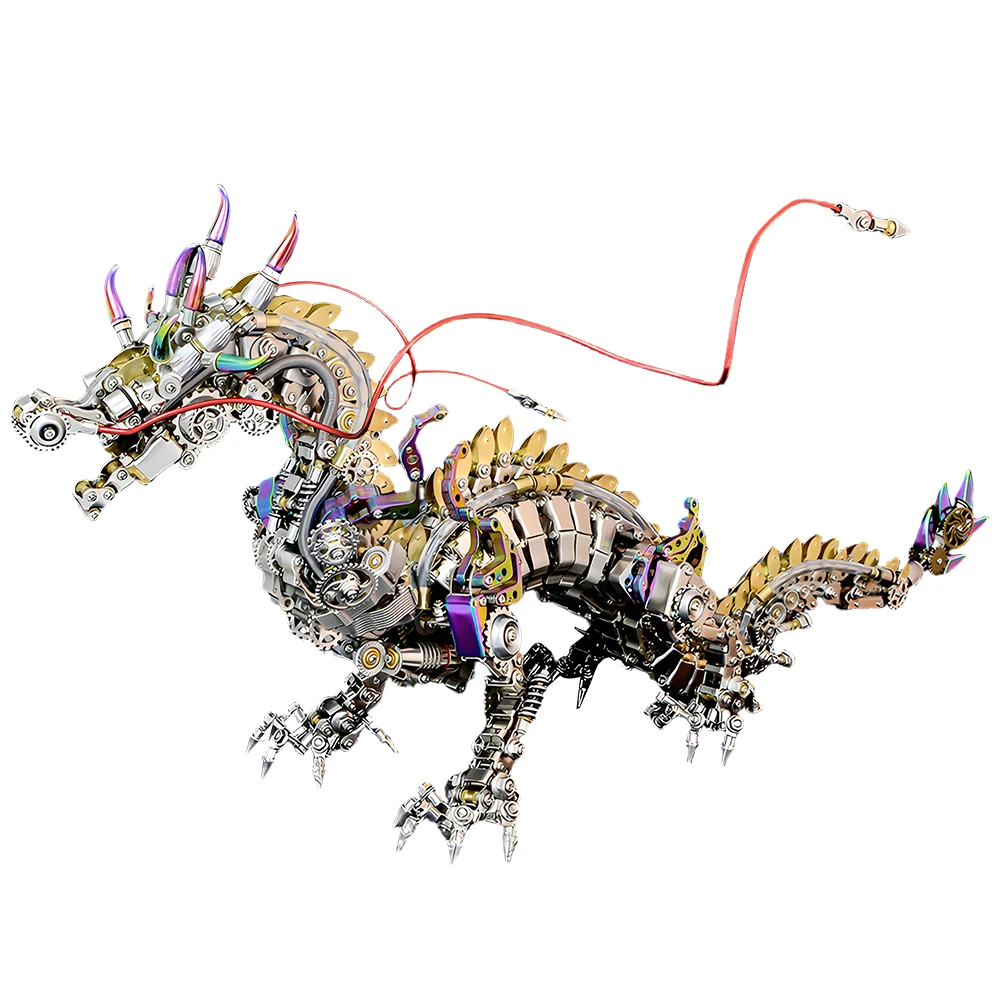 

3D металлический пазл DIY Kit Прецизионная лазерная резка Модель Строительный комплект Игрушки для взрослых и подростков Diy Механическая коллекция драконов Художественное ремесло