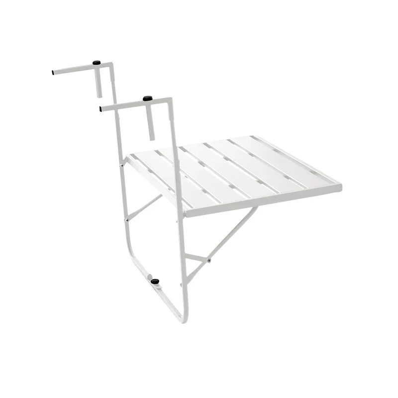 Outdoor Balcony Railing Hanging Table Wrought Iron Home Foldable Hanging Table Outdoor Leisure Hanging Small Table