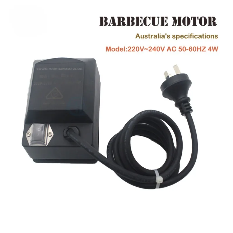 BBQ Barbecue Motor Motor 220V~240V 50HZ 4W Au-gauge Plug Wire Length 1.5 Meters