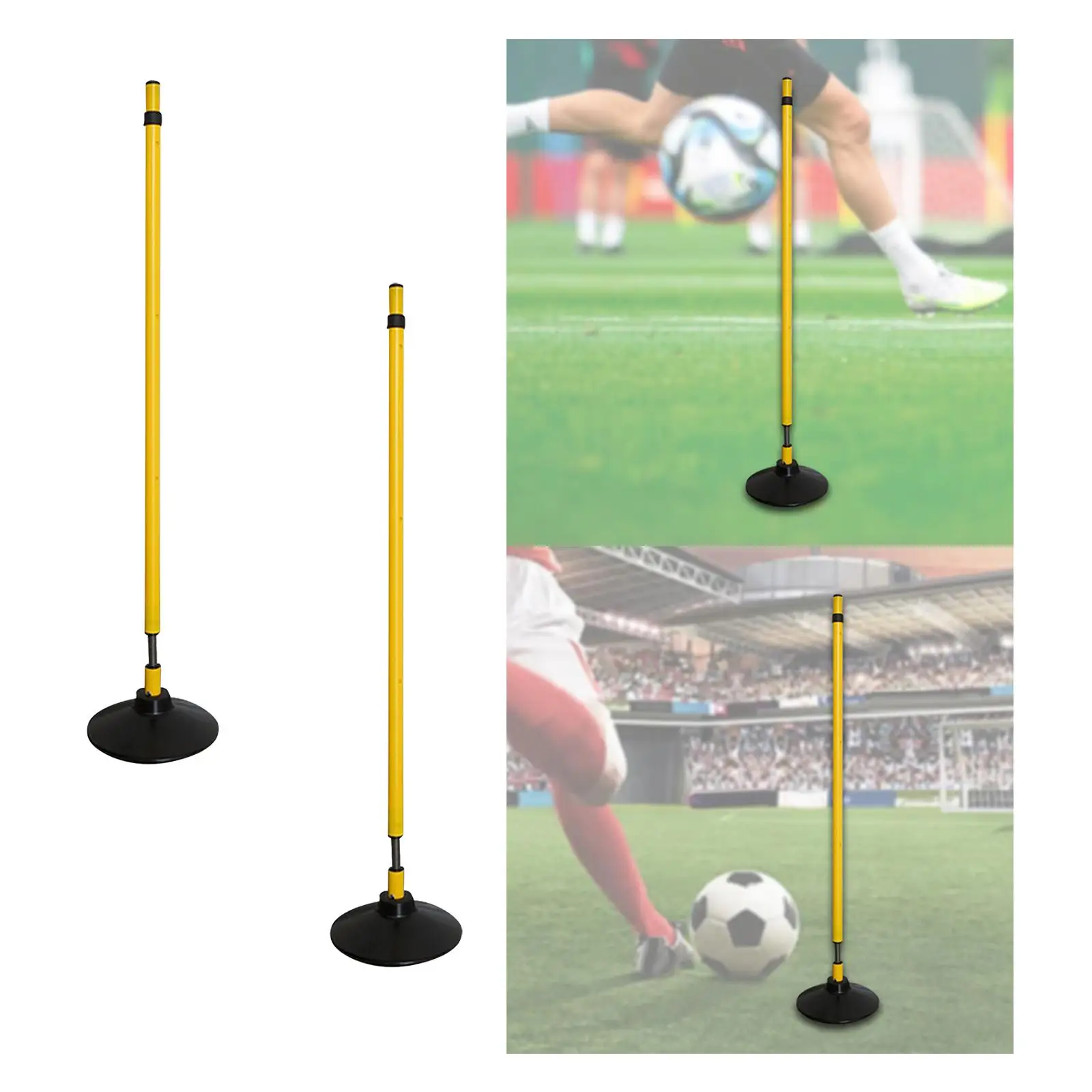 Pólo de agilidade de futebol, bastão de marcação para treinamento de futebol, identificação forte