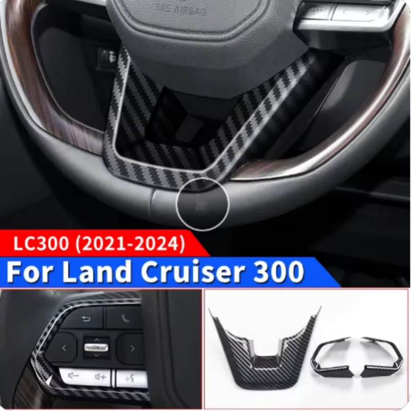 

For Toyota Land Cruiser 300 2023-2024 LC300 J300 Interior Accessories Steering Wheel Decorative Paster