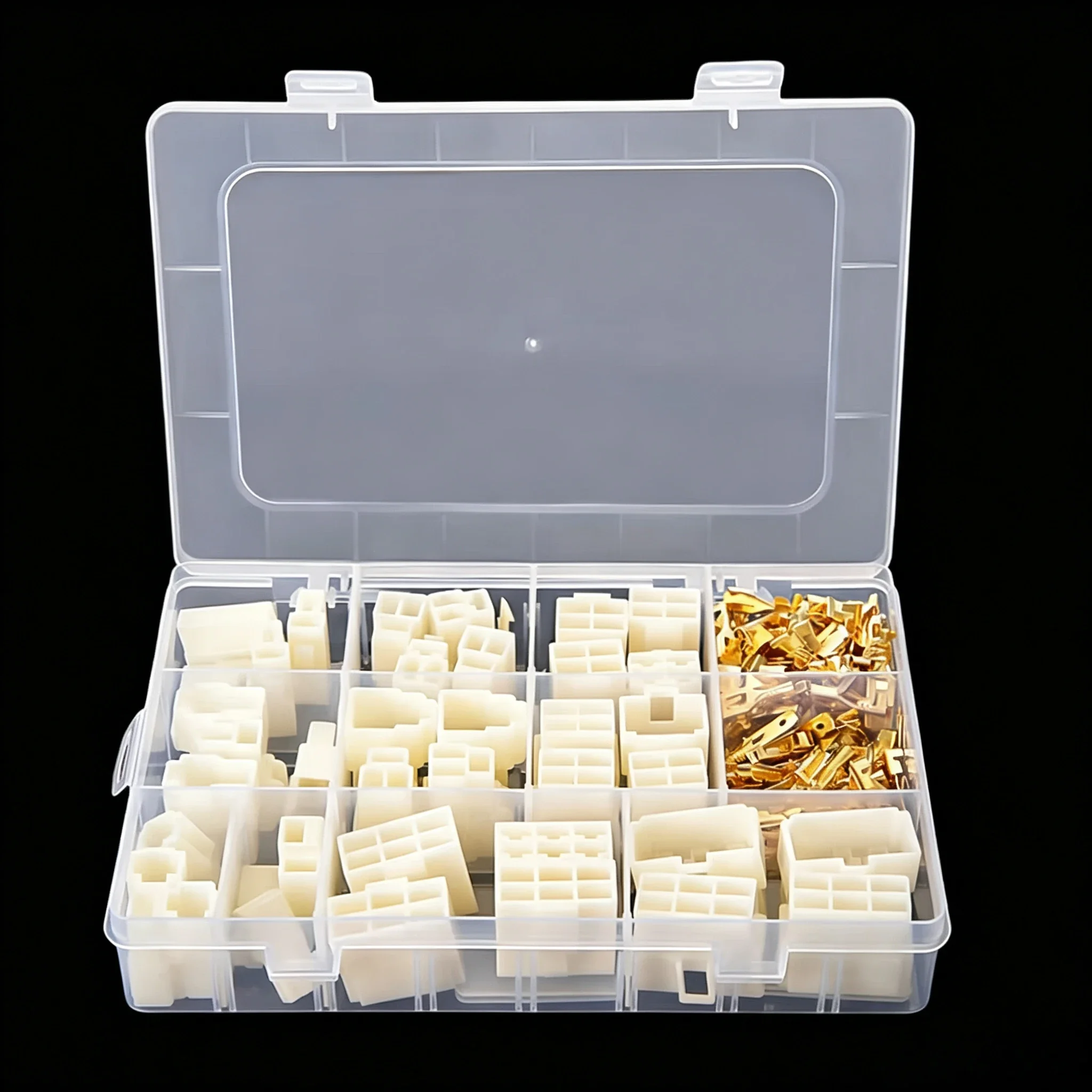 6.3 mm 1‑6Pin Automotive Quick‑Disconnect Connector Kit with Male & Female Housings and Brass Crimp Terminals