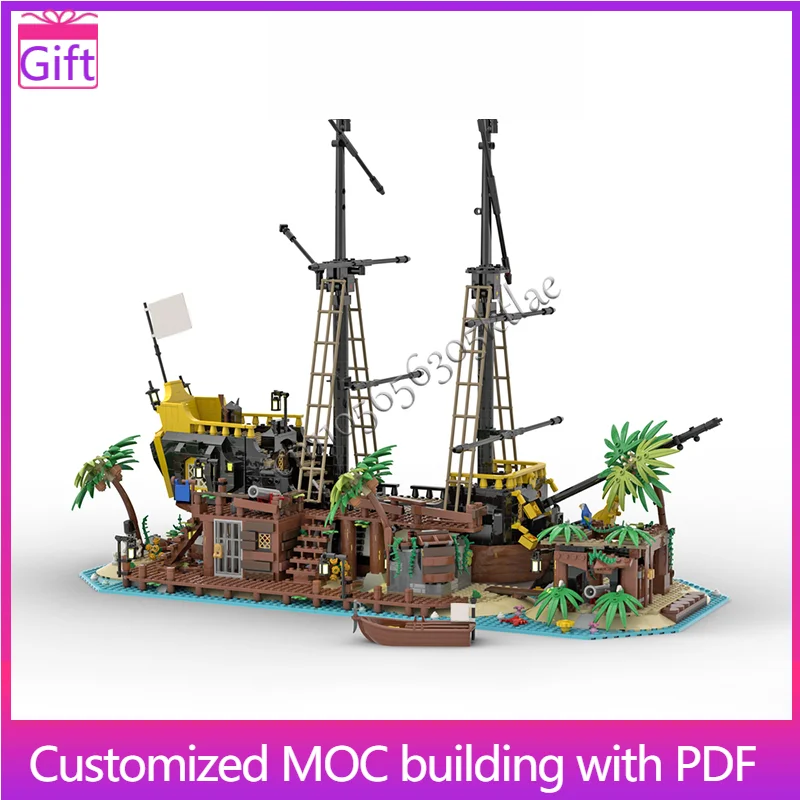 

8992 детали, хит продаж, остров пиратского корабля, модульные строительные блоки, набор моделей для детей, сделай сам, сборка, дисплей, игрушки, подарок на день рождения