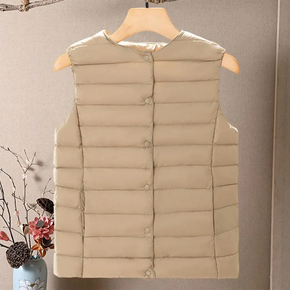 Winter Ultra Light Down Vest Short Jacket Women Portable Waistcoat Warm Sleeveless Coat Slim Outwear