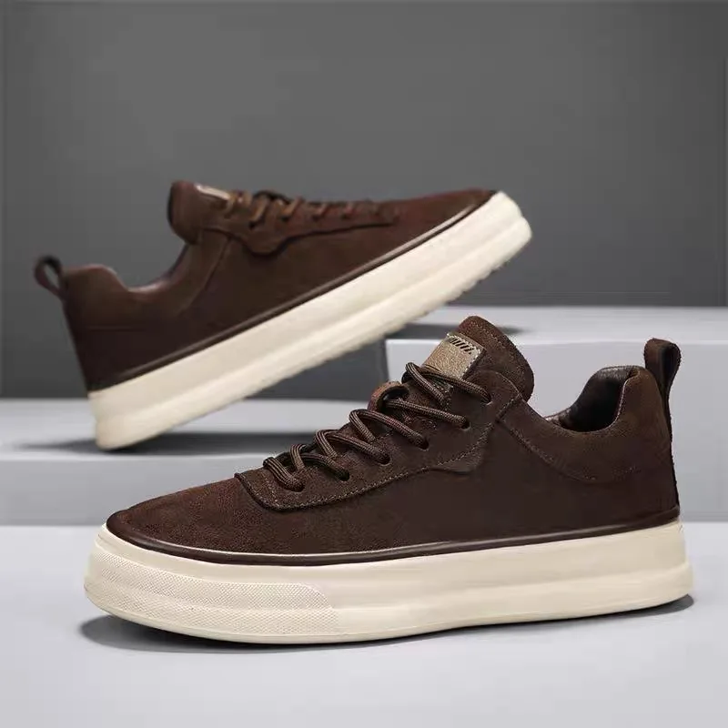 Men's Casual Shoes Luxury Suede Sneakers Platform Vulcanized Shoes Comfortable Sport Running Shoe Skateboard Shoes for Men Tenis - view 3