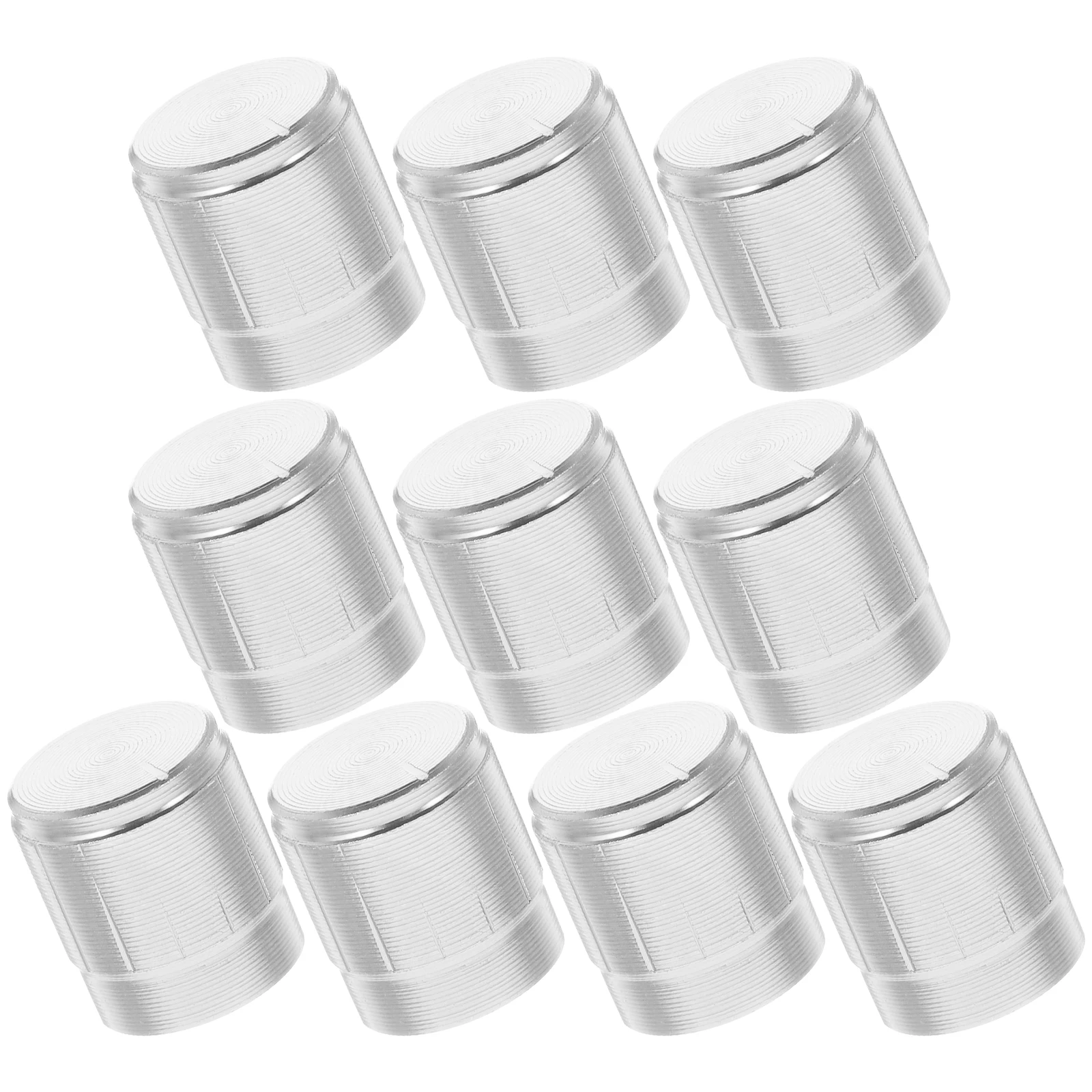 

10Pcs Aluminum Alloy Volume Control Knob Metal Rotary Potentiometer for Electric Guitar Bass Amplifier Electronic Drums