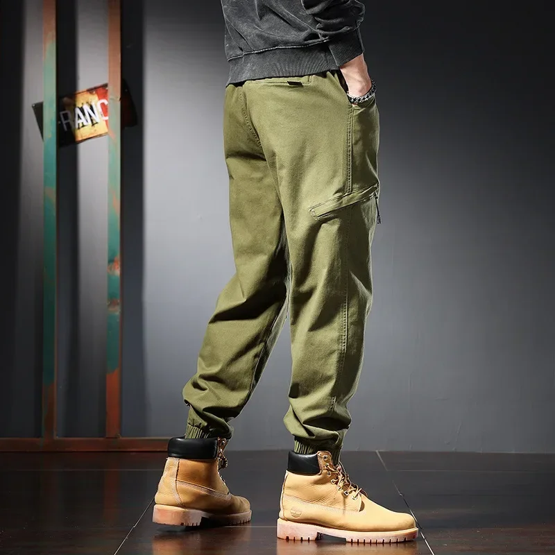 Army Green Cargo Pants Men Plus Size 5XL 6XL 7XL Loose Hombre Harem Stretched Sweatpants Camo Safari Black Ankle-Length Joggers