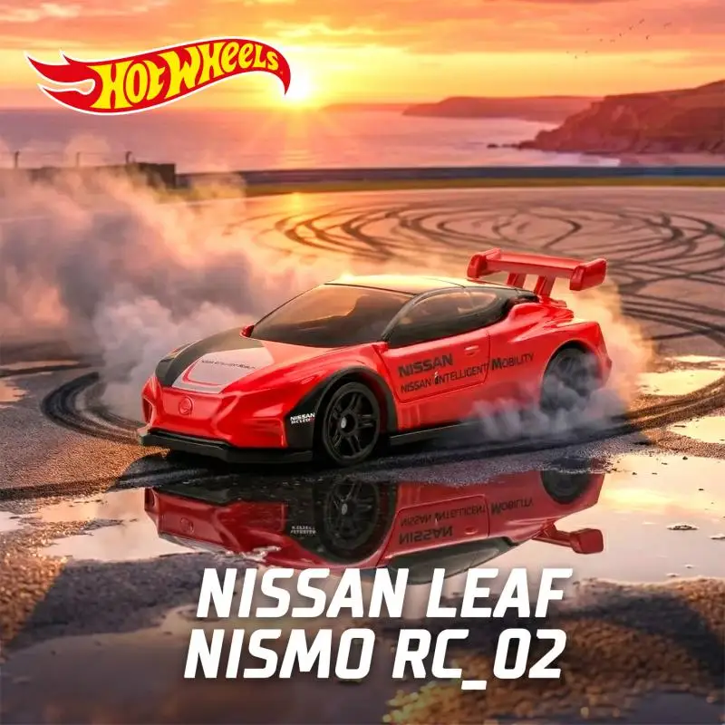 

Genuine Hot Wheels Nissan Leaf NISMO RC 02 Racing Car 1:64 Scale Diecast Alloy Car Simulation Model Collectible Toy Gifts