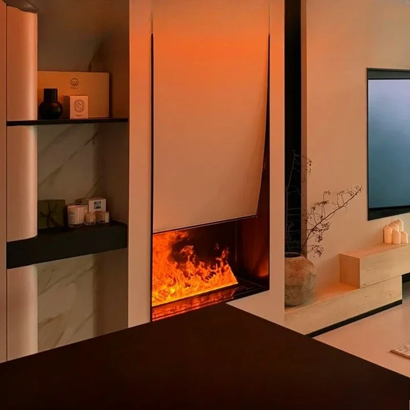 2026European Simulation Flame Humidification Electric Fireplace Living Room TV Cabinet Decoration Atomization Fireplace Intellig