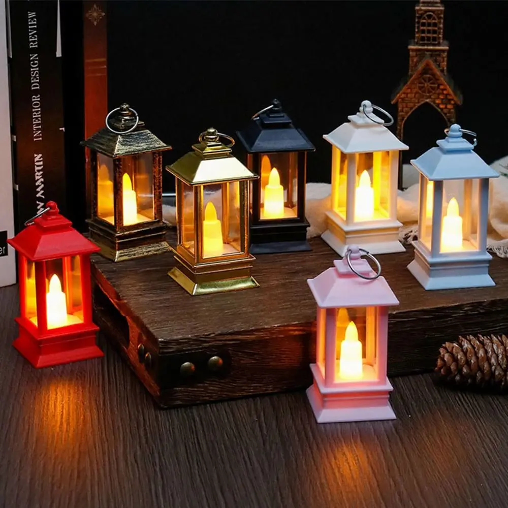 

Retro LED Electronic Candle Light Creative Warm Light Outdoor Hanging Small Lanterns with Hook Battery-Operated
