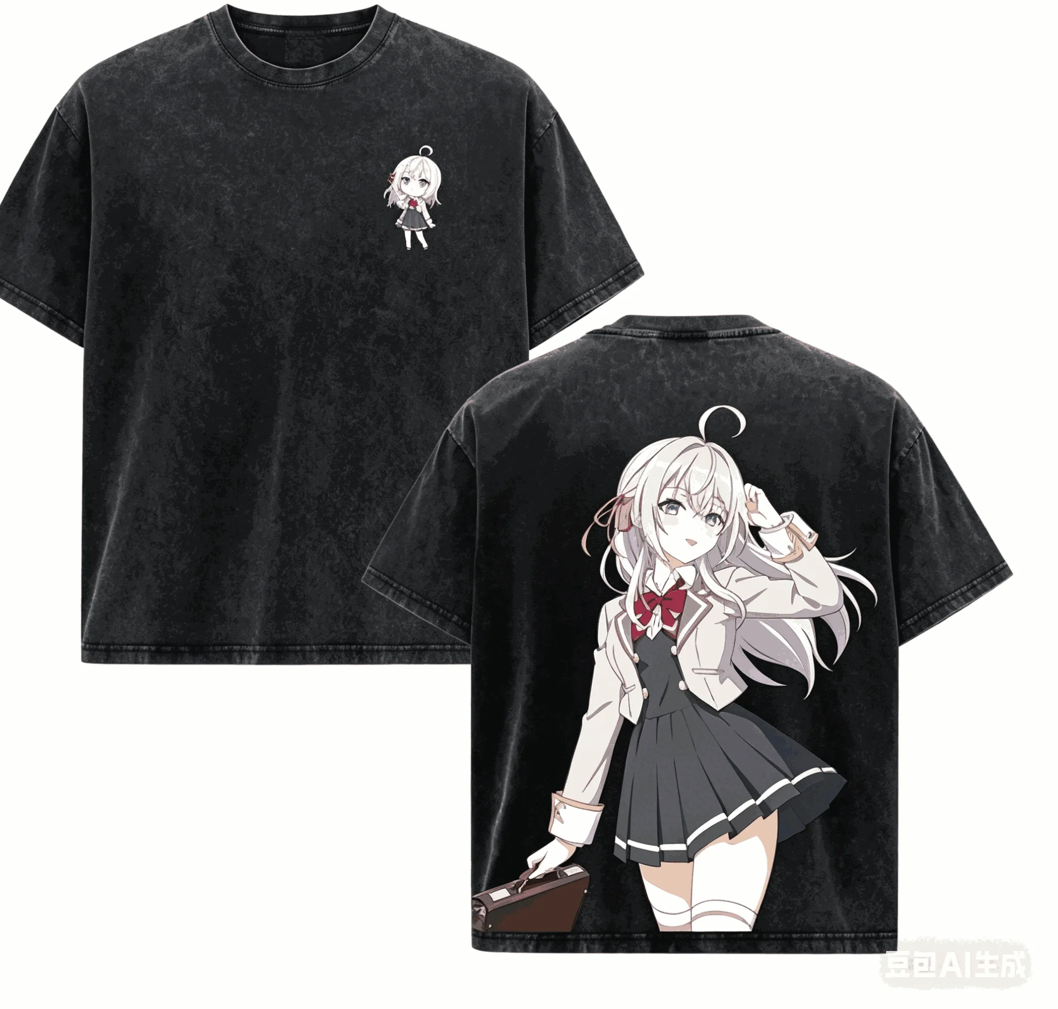 Alya Sometimes Hides Her Feelings in Russian Washed T shirt 2026 New Model personality Clothes shirt Year round clothing Couples