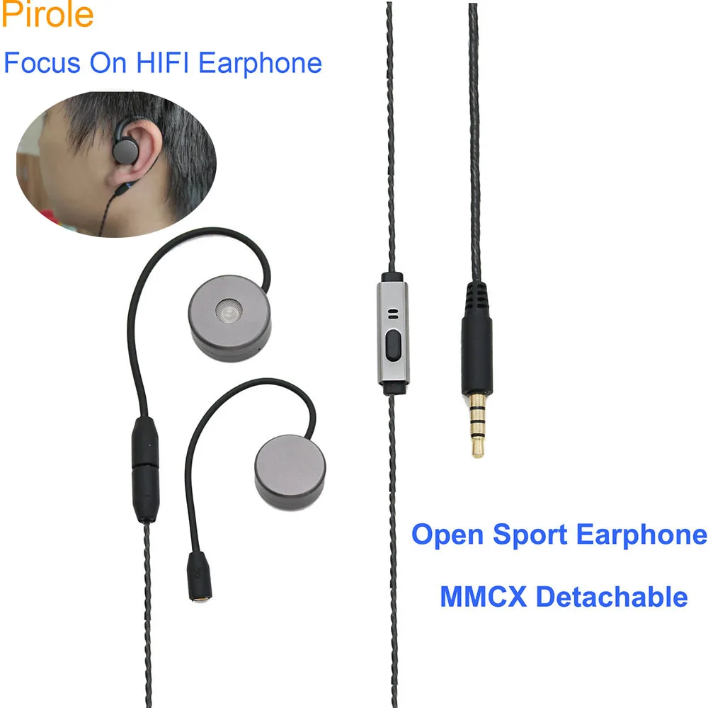 

Pirole New Design Open Sport Earphone Earbud And Update MMCX BT Cable HeadPhones Friendly For Kids Sleeping Earphone