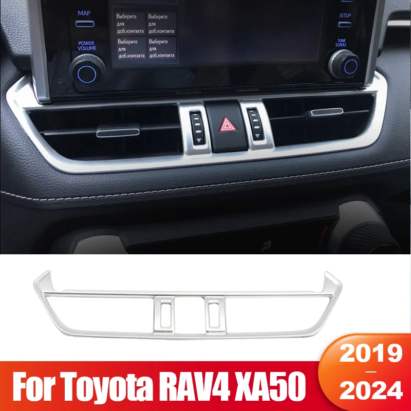 

For Toyota RAV4 XA50 2019 2020 2021 2022 2023 2024 RAV 4 Hybrid Car Central Air Conditioning Vent Outlet Trim Cover Accessories