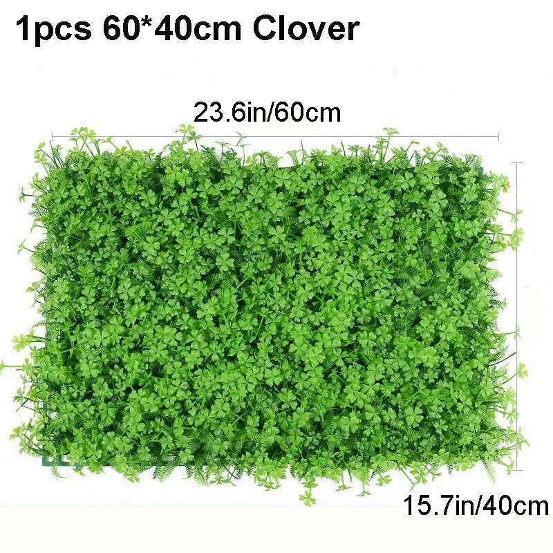 6/10/20/30/40/48pcs Artificial Plant Wall Panel 0.375-11.5m² Green Fake Plants Decoration Garden Yard Privacy UV Protected Hedge